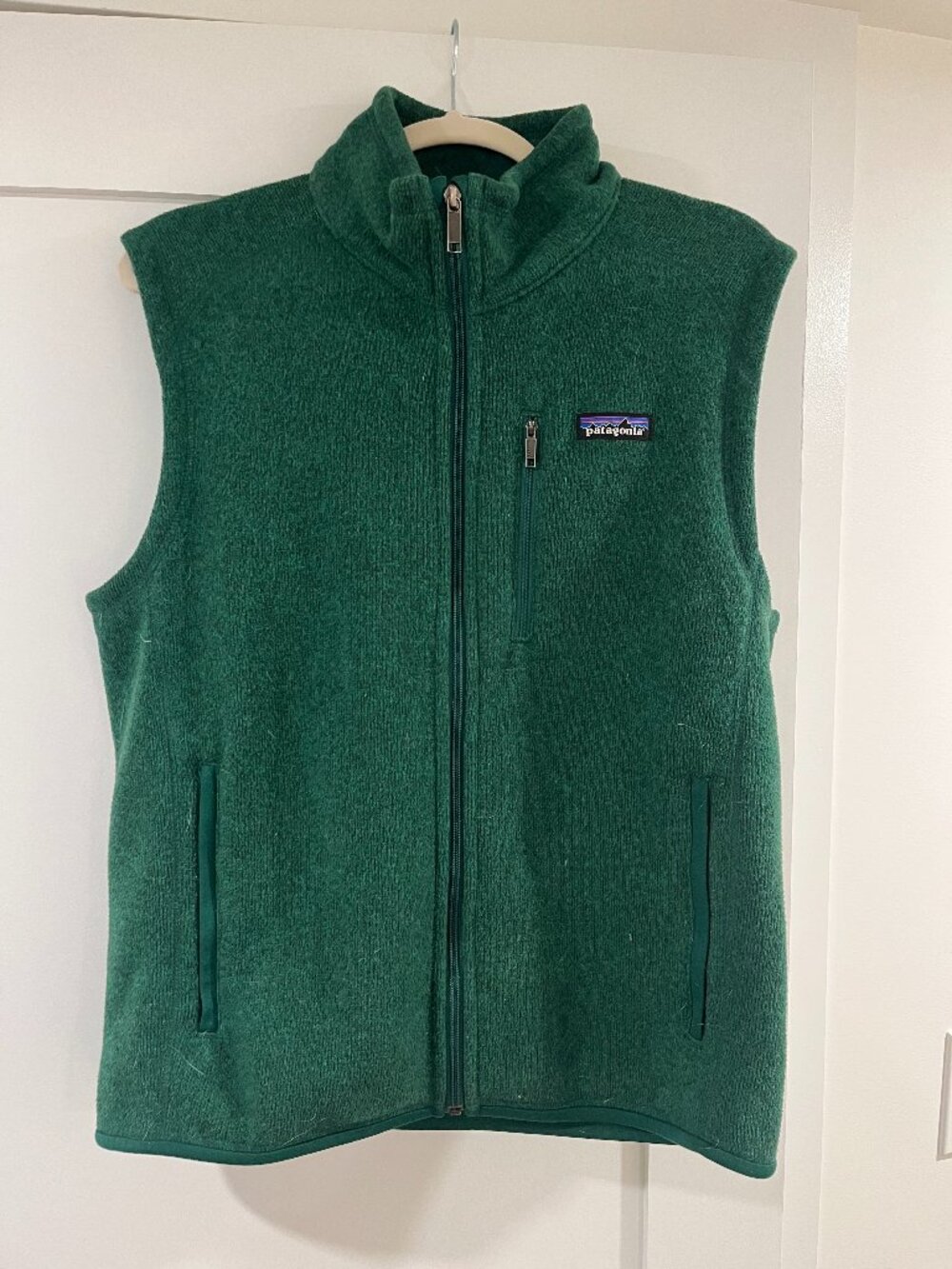 Patagonia Better Sweater Vest in green, size medium